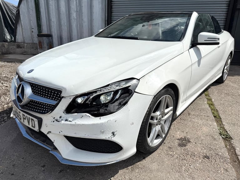 2016 65 MERCEDES E-CLASS E220 BLUETEC AMG CONVERTIBLE DAMAGED REPAIRABLE SALVAGE