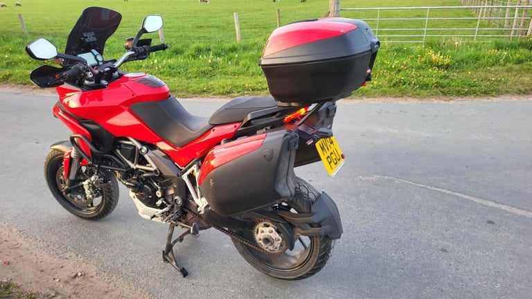 2014 14 DUCATI MULTISTRADA 1200 S HIGH SPEC TOURER LUGGAGE ADVENTURE RED HISTORY