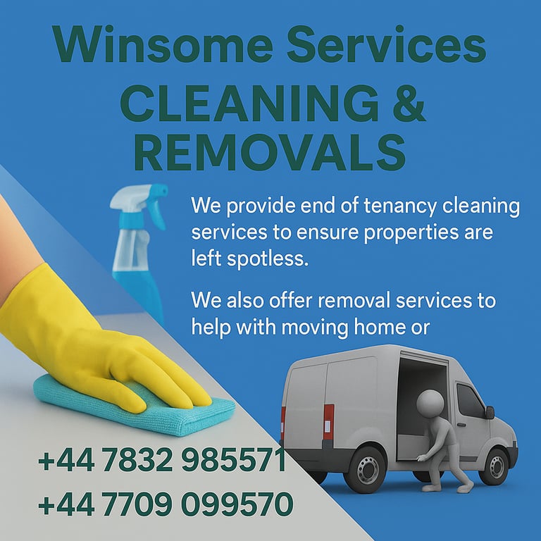 End of Tenancy Cleaning/ Deep Cleaning/ Cleaners/ House removals/ Man & Van/ Rubbish Clearance