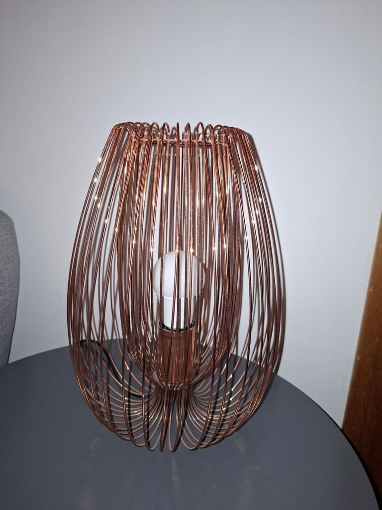 image for Modern Copper Effect Table Lamp