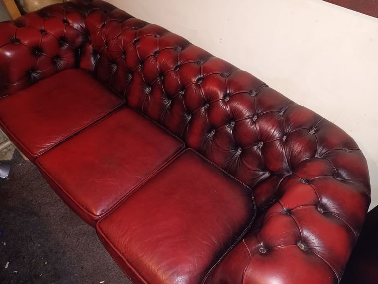 Reproduction Chesterfield Oxblood Sofa