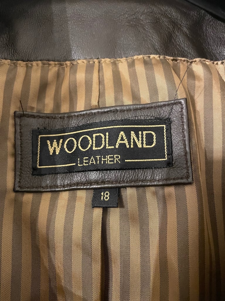 Woodland leather women’s parka UK18