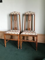 image for Pair of arts and crafts style chairs
