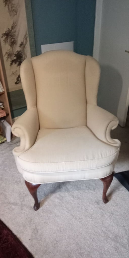image for Queen Anne wingback chair