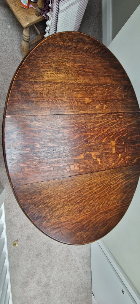 Solid oak folding table