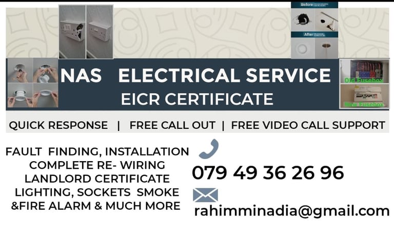 image for Qualified and experienced electrician. From £50 pounds Same Day Service 