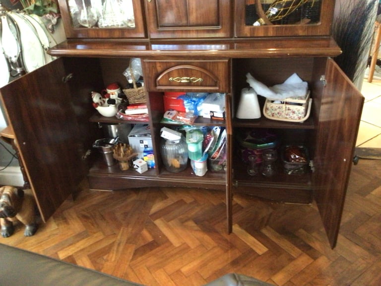 WALNUT VENEER 5 piece LOUNGE FURNITURE SET