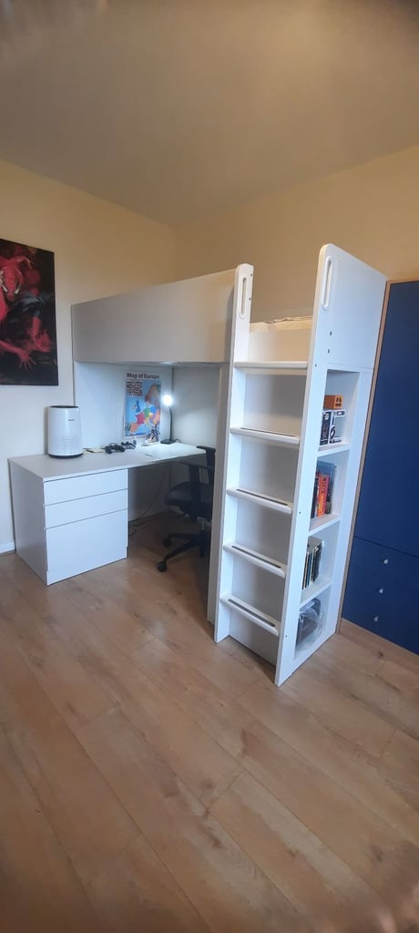 Ikea bunk bed and desk