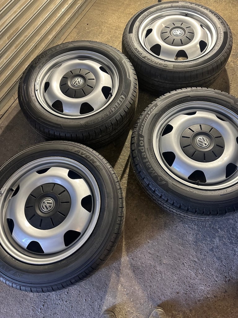 image for VW Transporter T5 T6 Genuine steel wheels 17” & tyres x 4 Like new.
