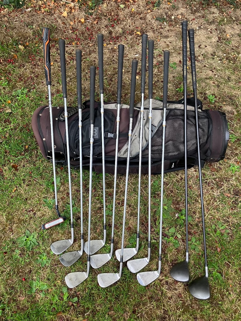 Men’s Golf Clubs Ideal Starter set Progen Woods Vantage Irons Fazer Putter Wilson Cart Bag 