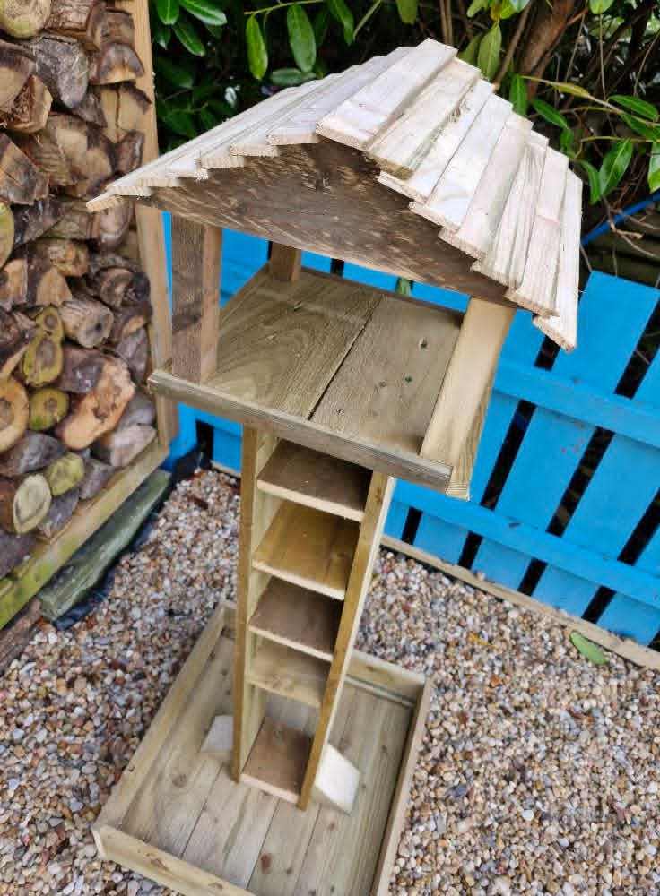 Free standing bird feeder