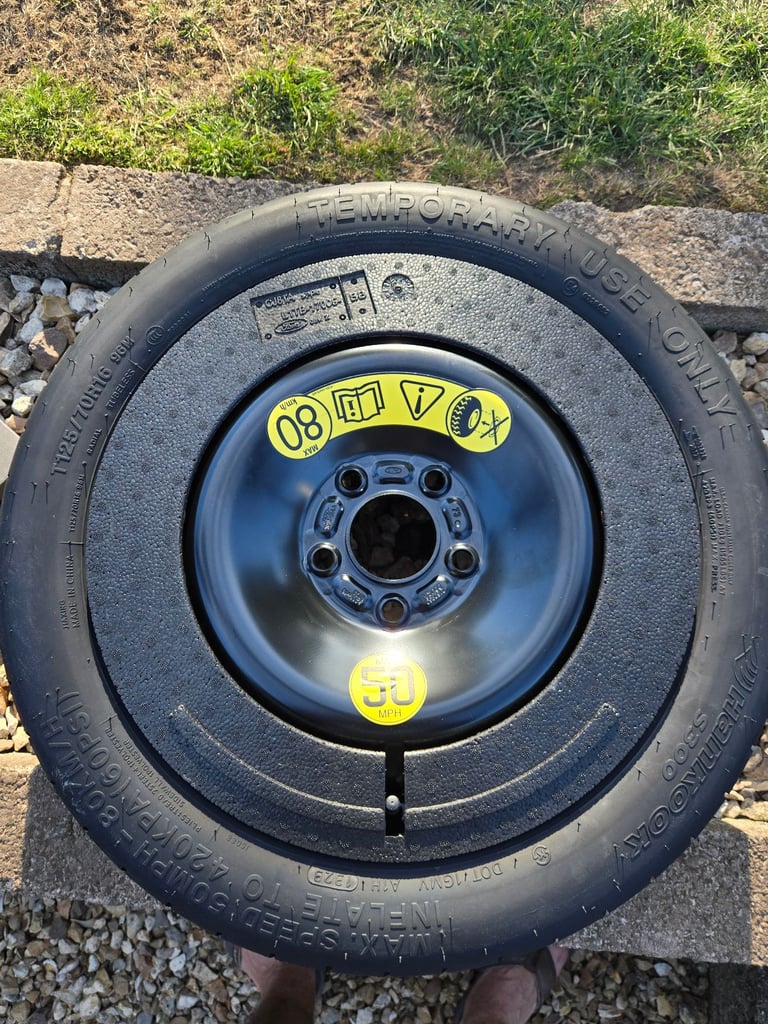Spare wheel+ jack.