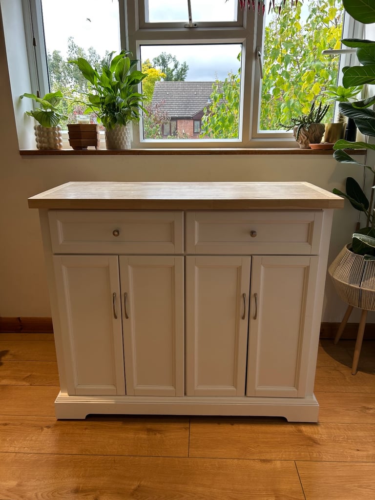 image for Freestanding Kitchen Island with Storage – Fully Assembled, Excellent Condition