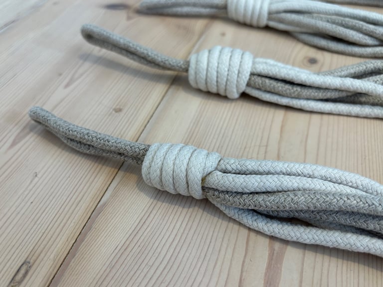 4 x Vintage Beige / Cream / Taupe Rope Modern Minimal Curtain Tie Backs