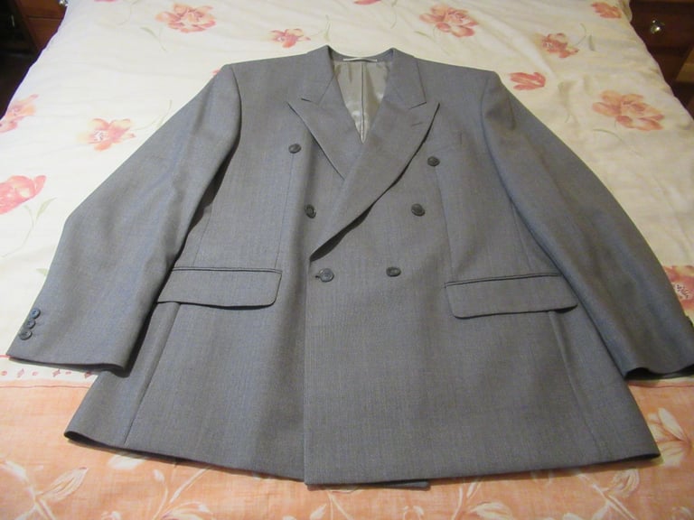 image for Mens Dove Grey Double Breasted Suit