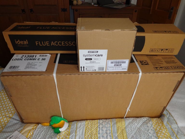 ideal logic combi boiler c30 with mag clean and flue