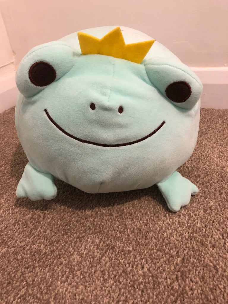 image for Kawaii frog super soft cuddly toy/pillow