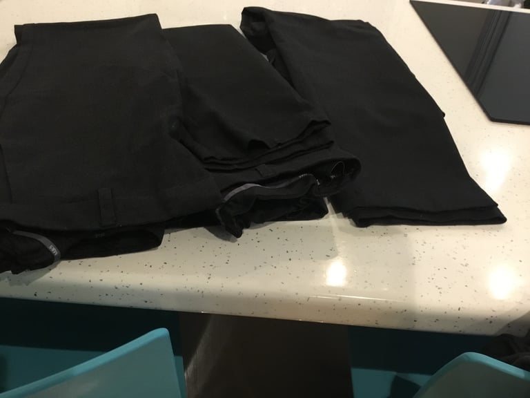 image for 3 pairs of trousers school wear. M and s. 11/12 