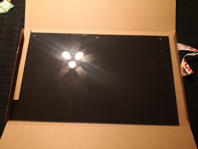 image for Ikea Malm grey glass top