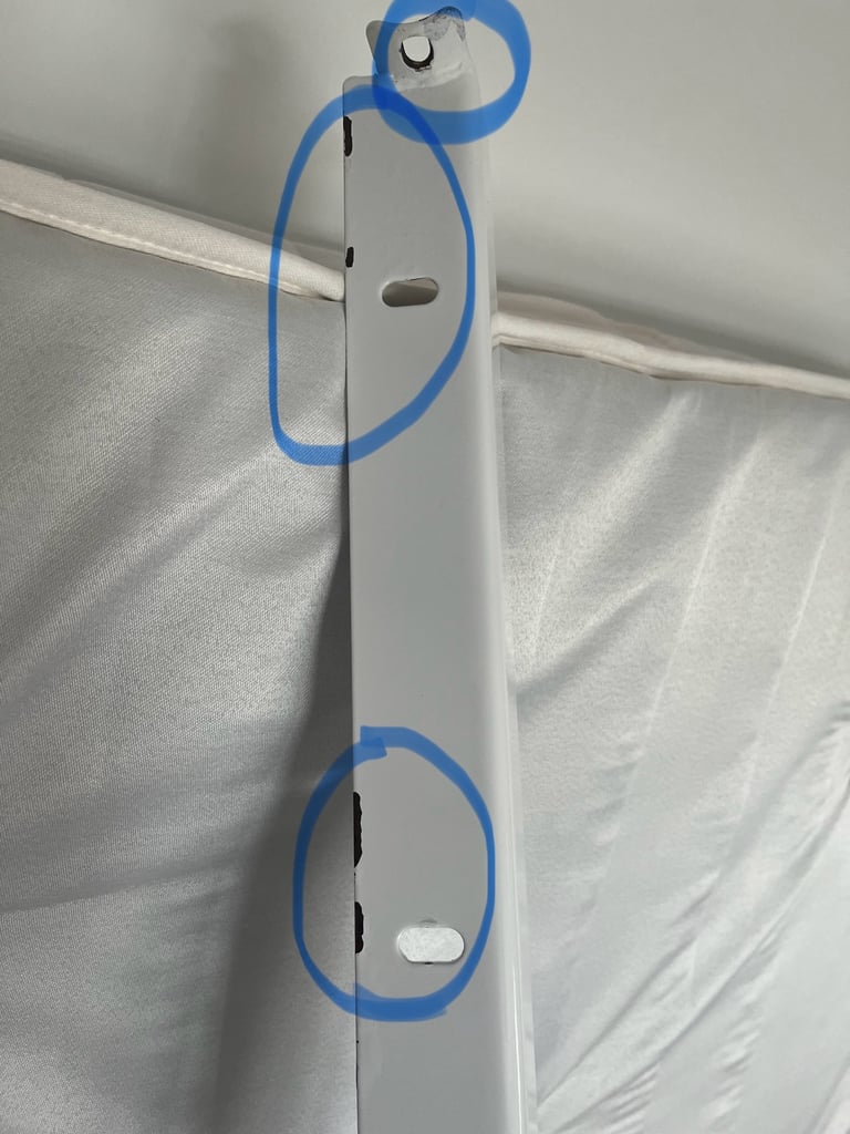 White metal king size bedframe