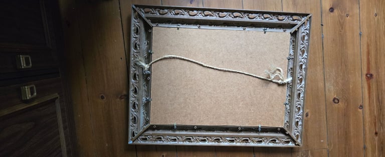 Large ornate gold resin frame mirror