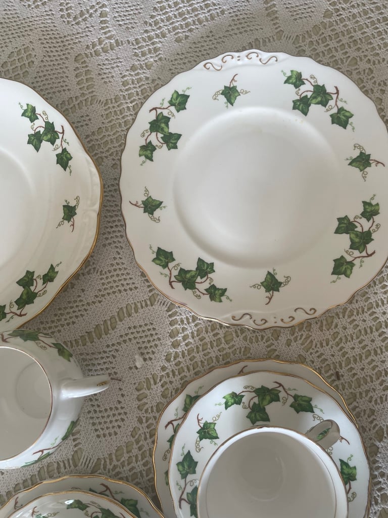 Vintage Colclough Bone China Ivy Tea Set