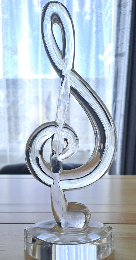 image for Glass music note sign Make an Offer