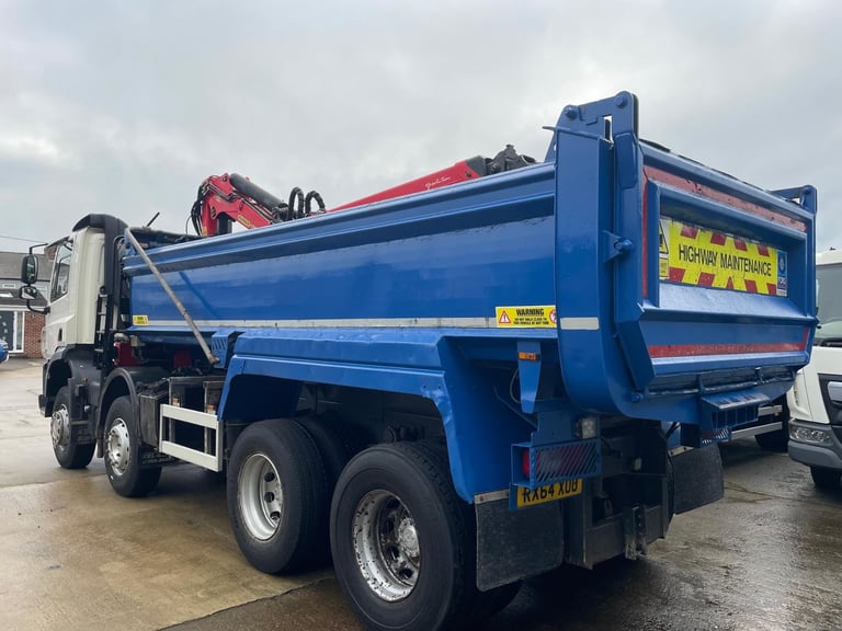 DAF CF 440 8x4 TIPPER GRAB LORRY EURO 6 PALFINGER EPSILON CRANE 