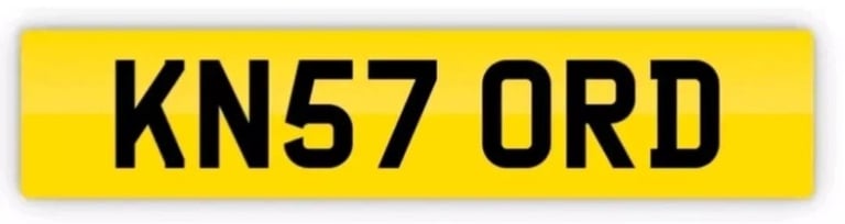 image for "KNUTSFORD" Cherished Plate KN57ORD
