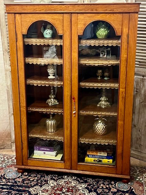 image for Gorgeous antique Victorian glazed display cabinet – local delivery