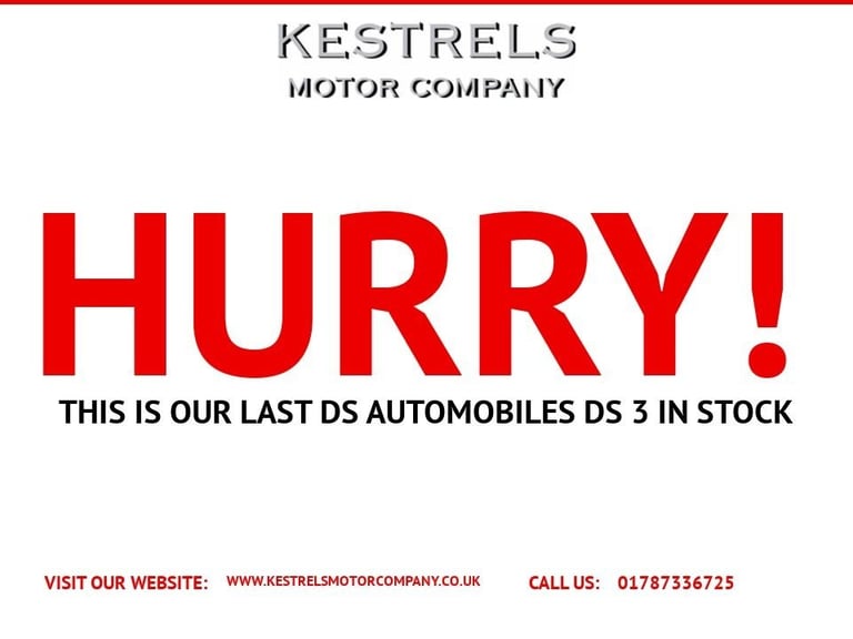2016 DS Automobiles DS 3 1.6 BlueHDi Prestige Hatchback 3dr Diesel Manual Euro 6 (s/s) (120 ps) H...
