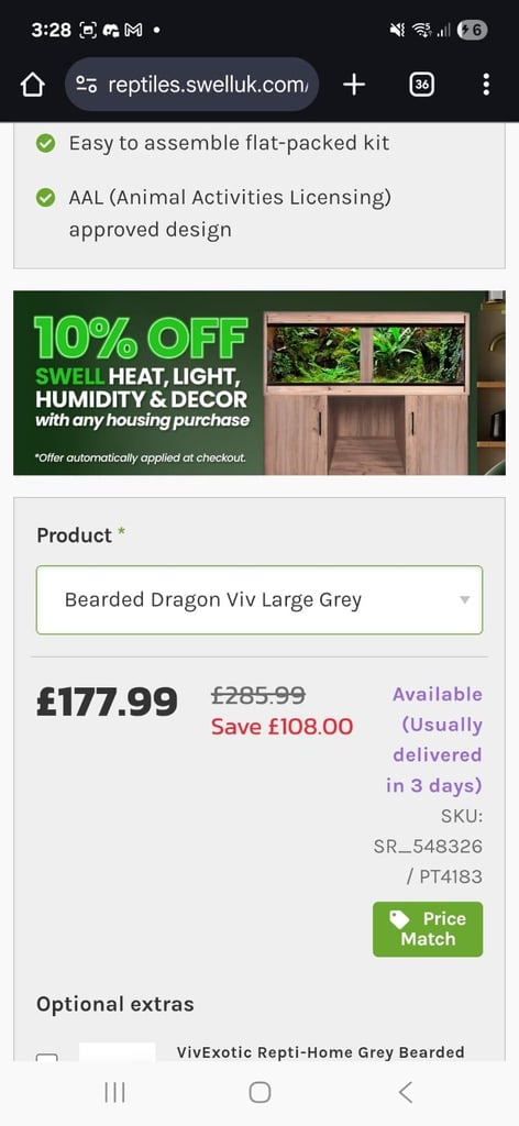 Large vivarium (unopened)