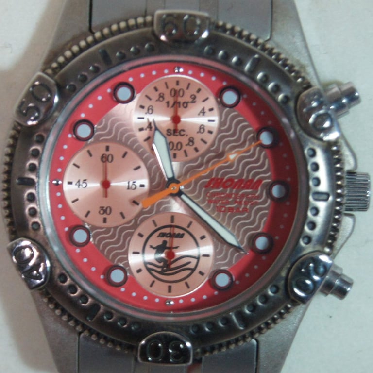 Rare Shonan Seiko Quartz Watch VD55-M005 Gents Chronograph Stainless Steel Watch