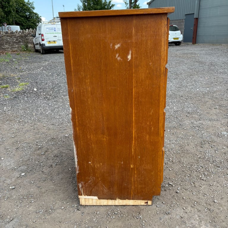 Oak Bank Of Drawers Vintage Multi-Drawer Cabinet Haberdashery Rest. Project