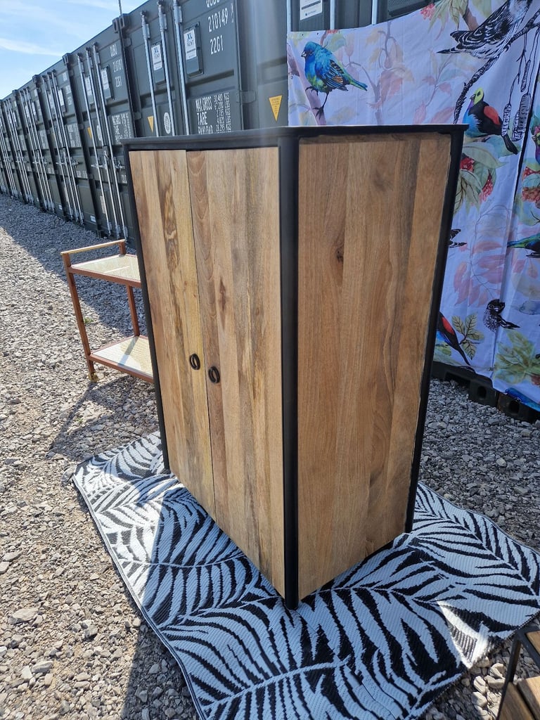 Custom Swoon Reyna Wardrobe / Coat Cupboard One Off Unique Handmade Solid  Mango Wood Shabby Chic
