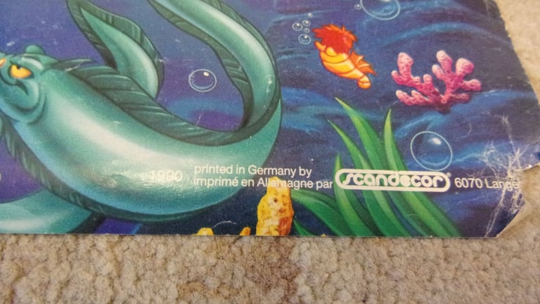 Disney the little mermaid 1990's vintage poster 23.5" X 16.5"