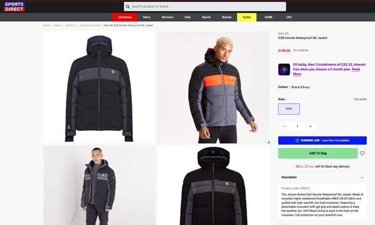 Dare 2b Waterproof Jacket – XL (As New)