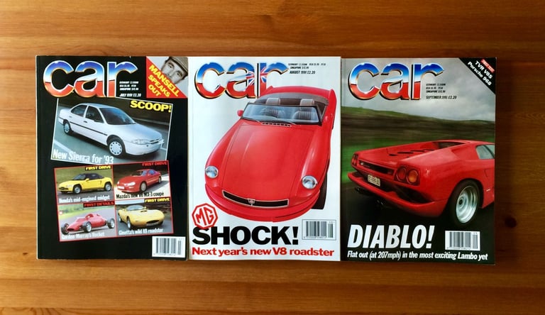 CAR MAGAZINE - JAN TO DEC 1991 - BUNDLE OF 12 - TAKE ALL DEAL - AS NEW