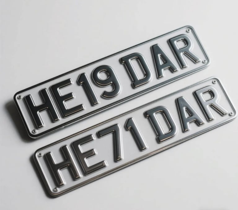 ASIAN PRIVATE NUMBER PLATE 