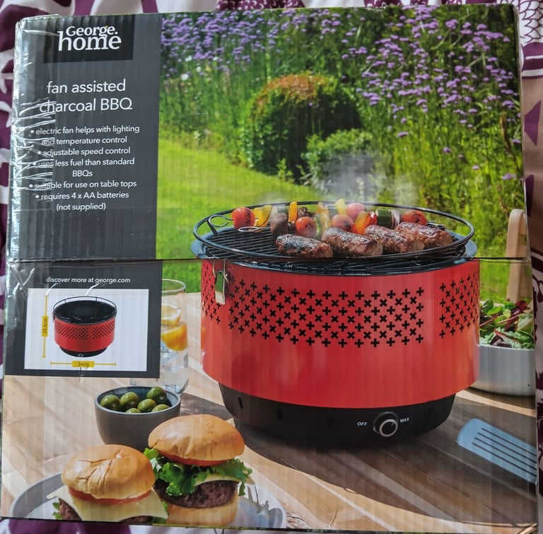 image for Barbecue fan assisted charcoal portable 