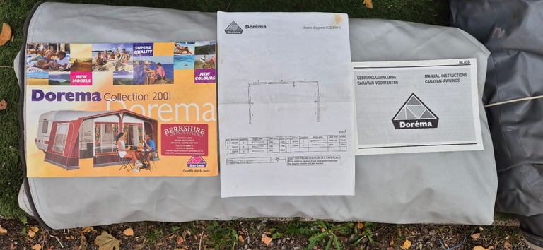 DOREMA caravan awning with annex room, inner tent, curtains and wheel skirt, size 8 (840)