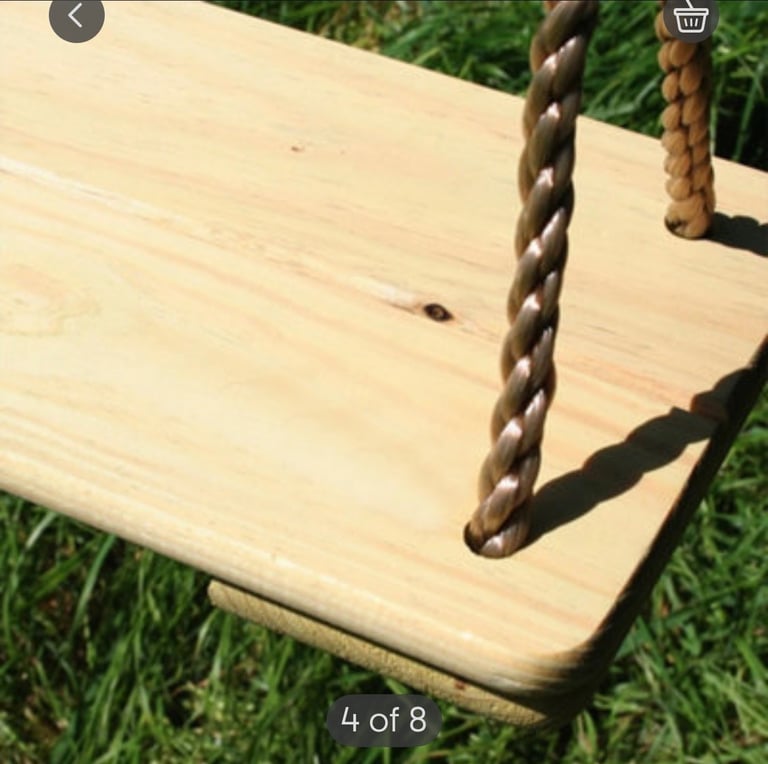 Trapeze Bar with Rings & Wooden Swing Seat