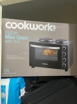 Brand new cookworks mini oven with hob