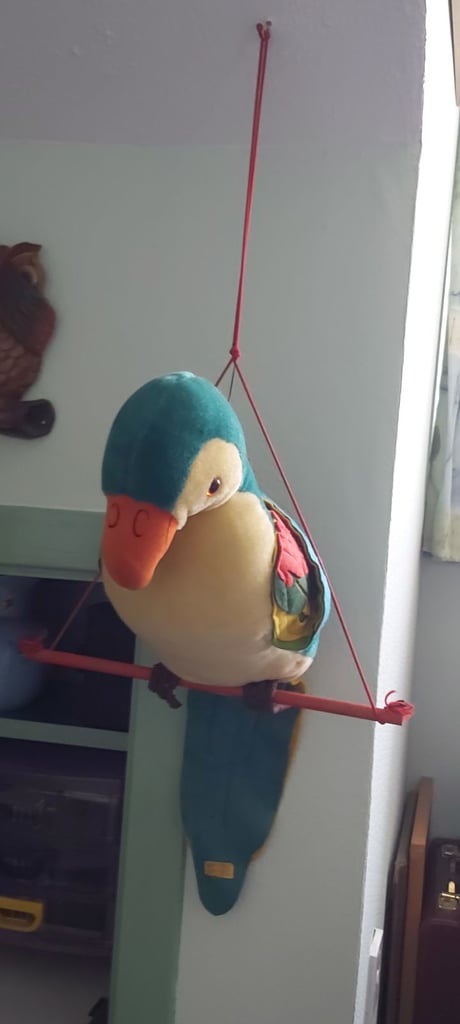 Large Merrythought Parrot Undamaged With Hanging Cord