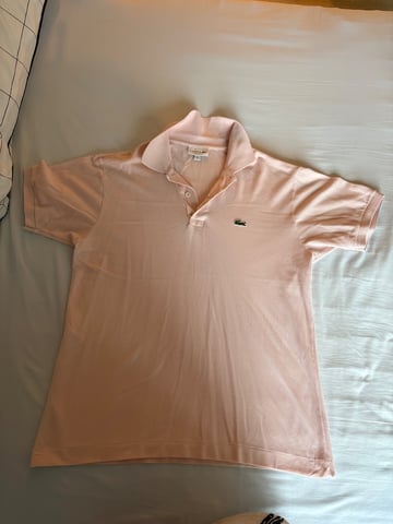 Baby Pink Lacoste Polo Shirt Size Large in Plymouth, Devon - Main Image