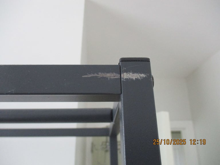 2 Argos Clothes Rails With Deep Oak Draw.