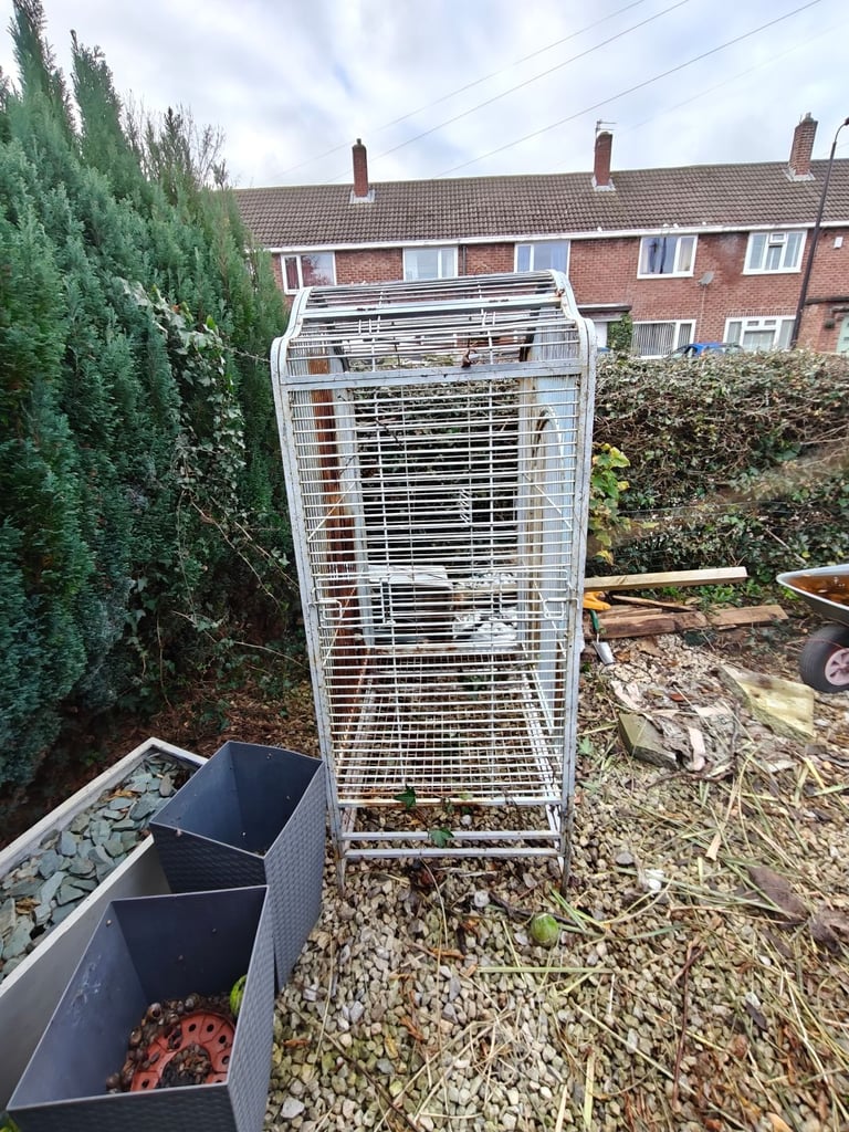 Large metal bird, parrot cage or scrap metal, free