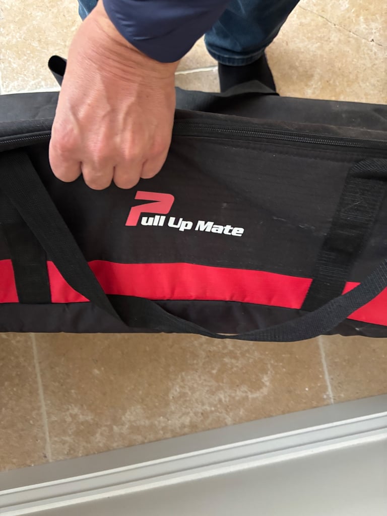 Weight bar, weights, rack and Pull up mate