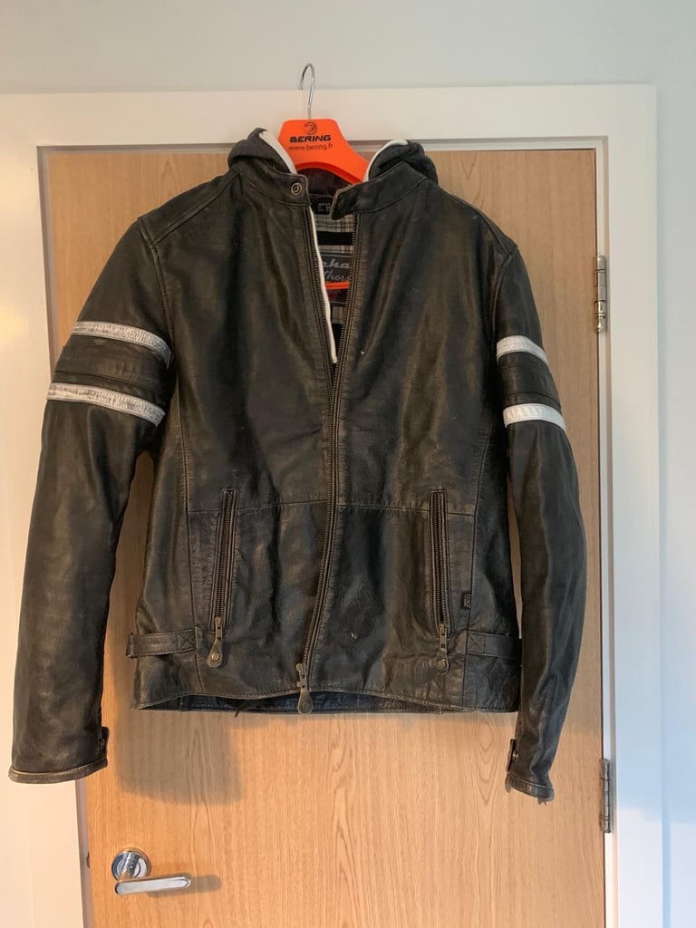 image for Richa leather hooded jacket with pads size UK50 