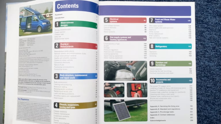 Motor home, caravan manual